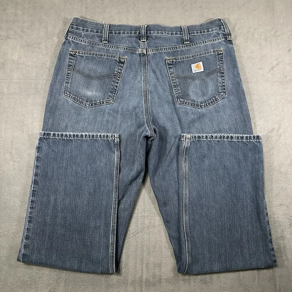 Carhartt Jeans Mens 38x32 Relaxed Fit Blue Denim 101483-968